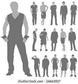 vector de conjuntos de moda