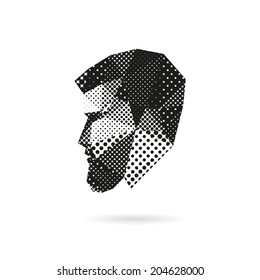 Fashion man silhouette, vector illustration