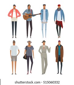 fashion for man vector illustration flat design