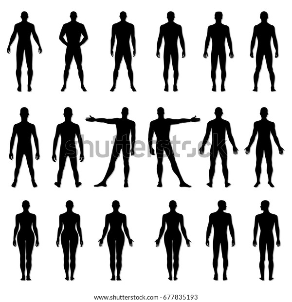 Fashion Man Woman Body Set Full Stock Vector (Royalty Free) 677835193 ...