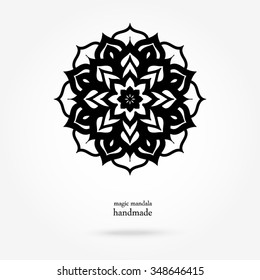 Fashion mandala, doily round, design elements, ornamental pattern, circle background,abstract lace decoration