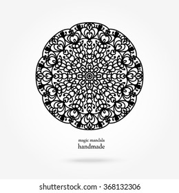Fashion mandala, doily round, design elements, ornamental pattern, circle background,abstract lace decoration
