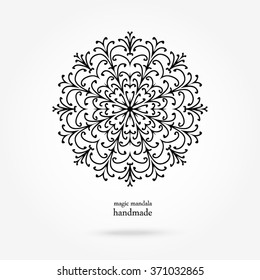 Fashion mandala, doily round, design elements, ornamental pattern, circle background,abstract lace decoration