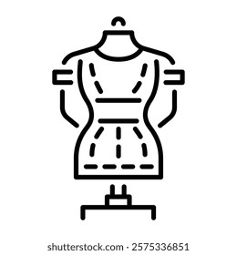 Fashion mannequin icon in line style 