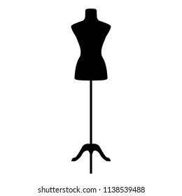 Fashion mannequin. Vector silhouette II.