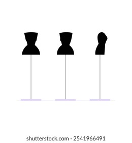 Fashion Mannequins Displayed For Design Inspiration In Flat Vector Illustration Symbolizing Creativity, Style, And Fashion Concept, Isolated On White Background.