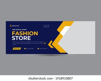 Fashion Mega sale banner Digital marketing social media cover ads timeline web banner template