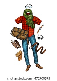 Fashion. Men's clothing. Vector illustration