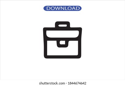 Fashion men's leather bag, briefcase, diplomat, for office, for laptop, isolated on white background, clipping path, for design, mock up, black.