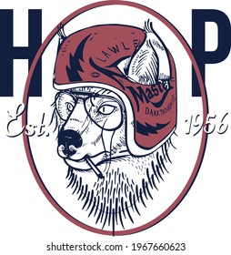 Fashion mens print with text slogan.  Vector hand draw illustration.