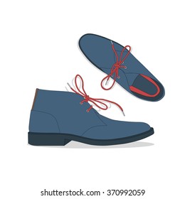 fashion men's shoes on white background.