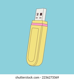 Fashion minimal illustration art. Flash card. Retro mood