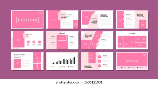 Fashion minimal slides presentation background template. business presentation template.