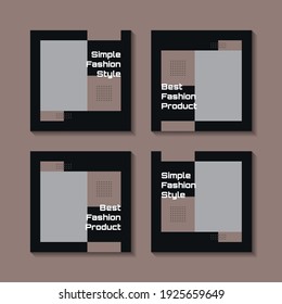Fashion minimalist social media post template collection