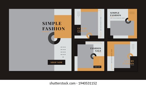 Fashion Minimalist Social Media Post Template Collection