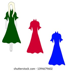 Fashion mock up colored simple elements. 