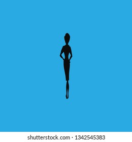 fashion model icon vector