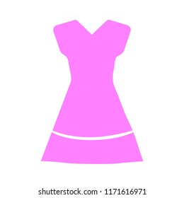 fashion model symbol, vector elegant woman dress illustration