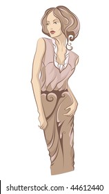 fashion model, vector