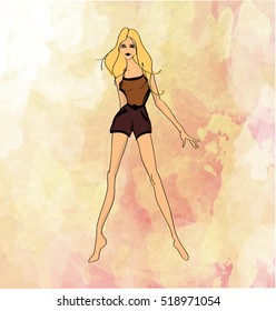 Fashion model. vector