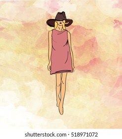 Fashion model. vector