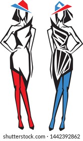 Fashion Model vector design for all fashion designer 