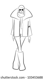 fashion model vector illustration