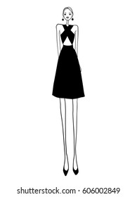 Fashion, model, vector illustration