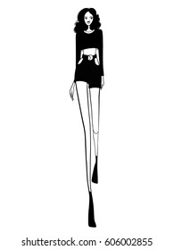 Fashion, model, vector illustration