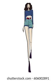 Fashion, model, vector illustration
