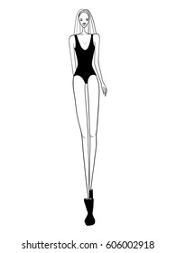 Fashion, model, vector illustration