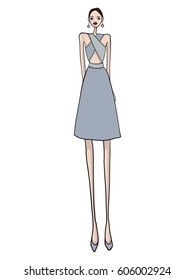 Fashion, model, vector illustration