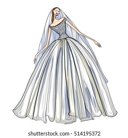 86,759 Fashion illustration wedding dress Images, Stock Photos ...