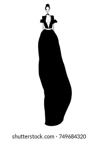 Fashion model, woman, posing, vector illustration   
