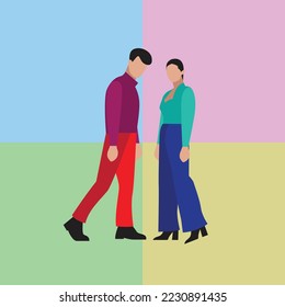 Fashion models dressing styles illustration