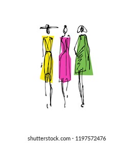 Fashion Mannequin Drawings