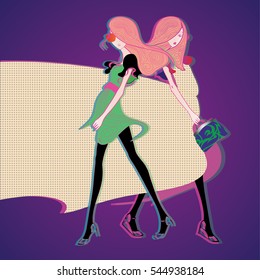Fashion Models Vector Illustration