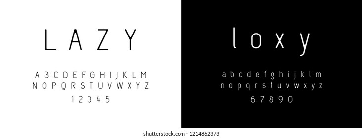 fashion modern alphabet. Typography font uppercase, lowercase and numbers. vector illustrator