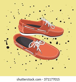 fashion modern flat shoe. casual shoes. vector