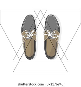 fashion modern flat shoe icons. vector