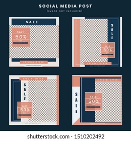 Fashion modern social media poster design illustration
