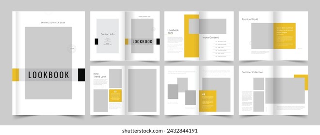 Fashion and Multipurpose Look book Template, Minimal Look book Layout