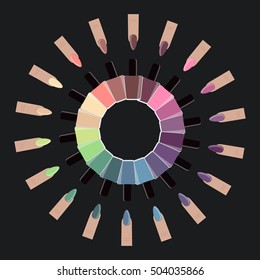  fashion nail vector