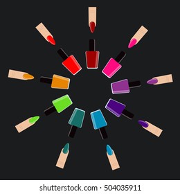  fashion nail vector