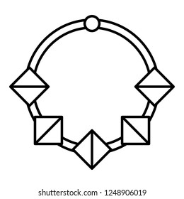 Fashion necklace icon. Outline fashion necklace vector icon for web design isolated on white background