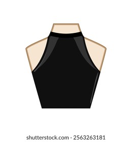 fashion neckline dress cartoon. style trend, elegant chic, casual evening fashion neckline dress sign. isolated symbol vector illustration