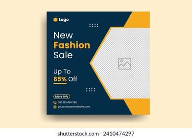 Fashion new collection social media post template design