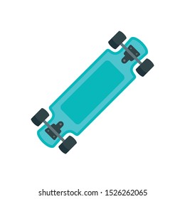 Fashion new skateboard icon. Flat illustration of fashion new skateboard vector icon for web design