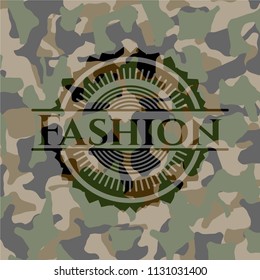 Fashion on camo texture