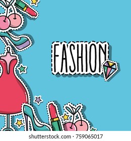 fashion patches trendy backgroun design